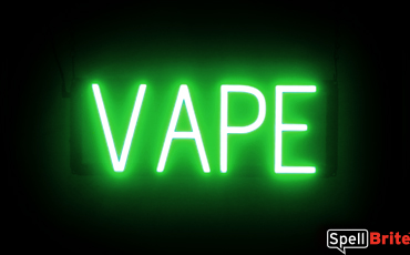 VAPE sign, featuring LED lights that look like neon VAPE signs