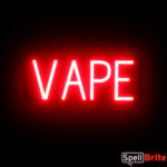 VAPE Sign – SpellBrite’s LED Sign Alternative to Neon VAPE Signs for Smoke Shops in Red