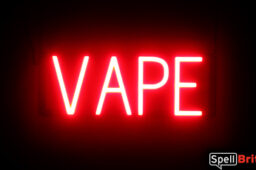 VAPE sign, featuring LED lights that look like neon VAPE signs