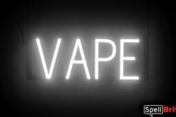 VAPE sign, featuring LED lights that look like neon VAPE signs