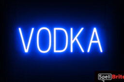 VODKA sign, featuring LED lights that look like neon VODKA signs