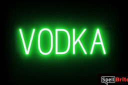 VODKA sign, featuring LED lights that look like neon VODKA signs