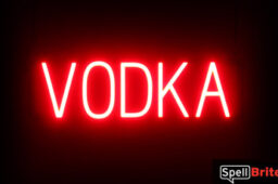 VODKA sign, featuring LED lights that look like neon VODKA signs