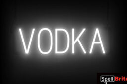 VODKA sign, featuring LED lights that look like neon VODKA signs