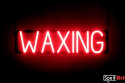 WAXING LED sign that is an alternative to neon illuminated signs for your business
