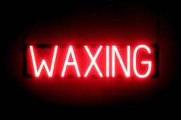 WAXING LED signs that look like a lighted neon sign for your salon