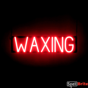 WAXING LED signs that look like a lighted neon sign for your salon