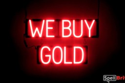 WE BUY GOLD LED illuminated signs that use click-together letters to make business signs
