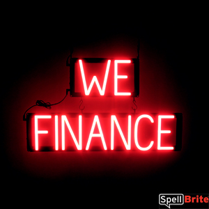 WE FINANCE glowing LED signs that uses changeable letters to make custom signs for your business