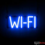 WI FI sign, featuring LED lights that look like neon WI FI signs