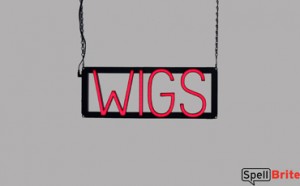 WIGS LED signs that look like a neon sign for your salon