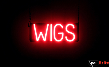 WIGS LED illuminated signs that look like a neon sign for your business