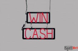 WIN CASH LED signs that uses changeable letters to make window signs for your convenience store