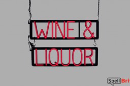 WINE & LIQUOR LED signs that uses interchangeable letters to make personalized signs for your bar