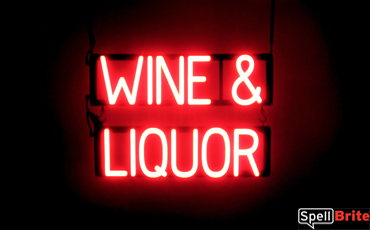 WINE & LIQUOR LED lighted signs that uses changeable letters to make business signs