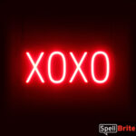 XOXO Sign – SpellBrite’s LED Sign Alternative to Neon XOXO Signs for Cafes in Red