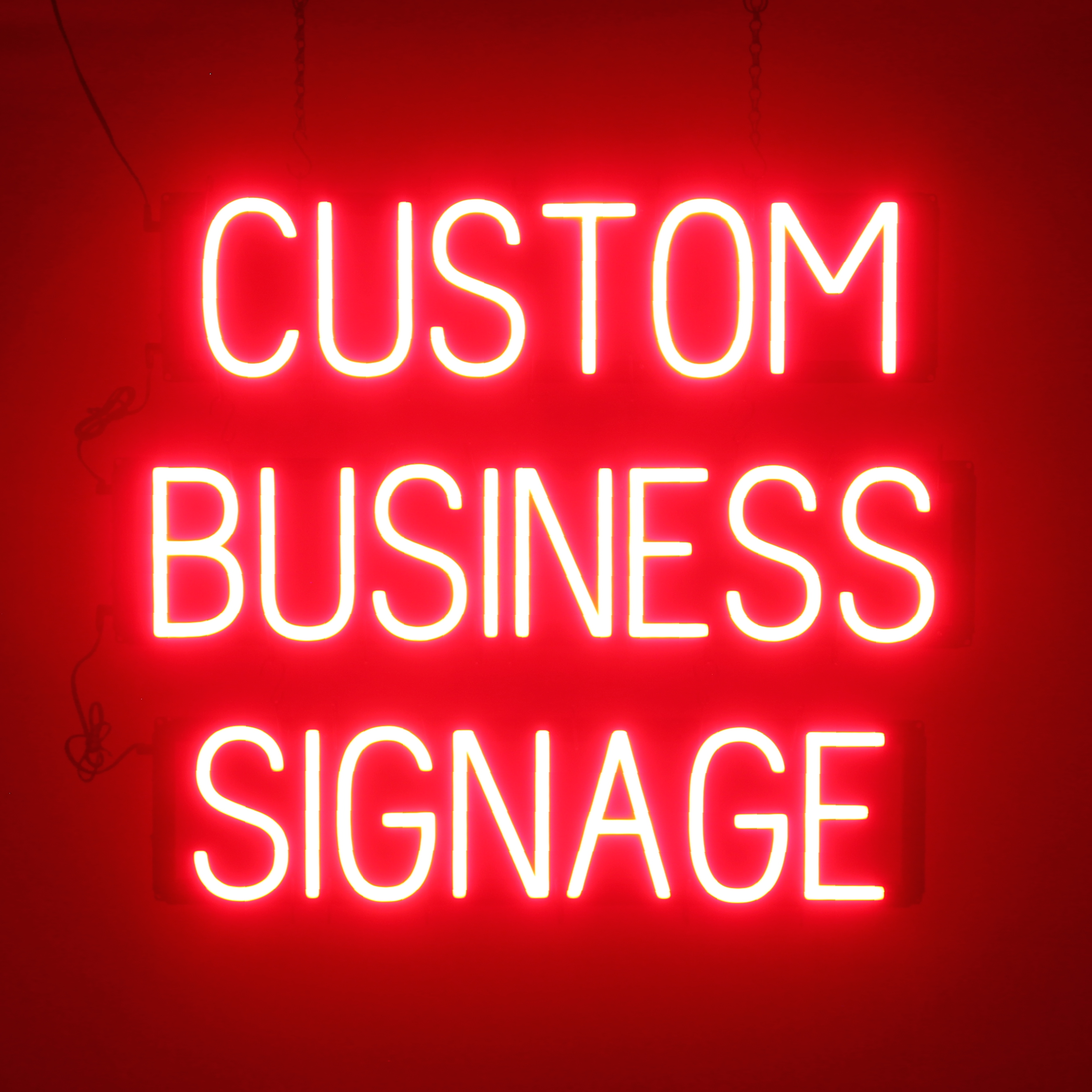 Custom Business Signage, spelled out in SpellBrite’s custom signage solution of click-together LED signs
