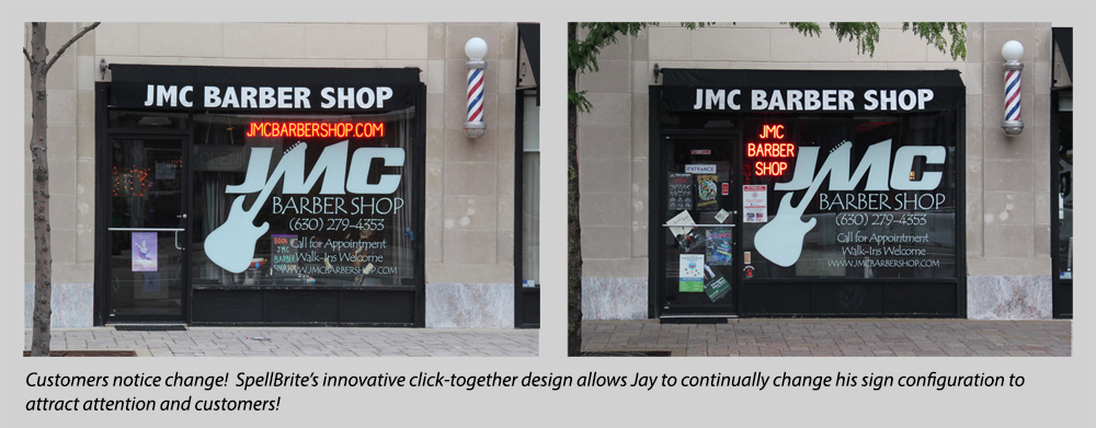 LED neon barbershop custom changeable sign