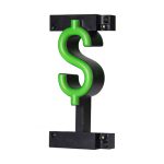 LED dollar sign character, featuring LED lights that look like neon special characters