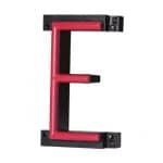 LED letter E, featuring LED lights that look like neon letters