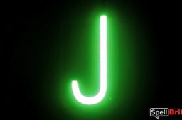 LED letter J, featuring LED lights that look like neon letters