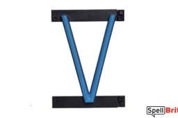 LED letter V, featuring LED lights that look like neon letters