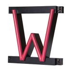 LED letter W, featuring LED lights that look like neon letters