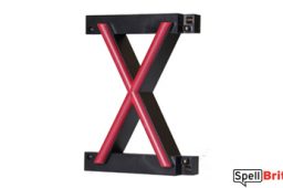 LED letter X, featuring LED lights that look like neon letters