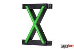 LED letter X, featuring LED lights that look like neon letters