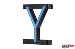 LED letter Y, featuring LED lights that look like neon letters