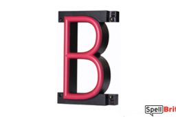 LED letter B, featuring LED lights that look like neon letters