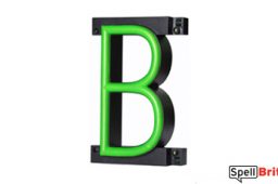 LED letter B, featuring LED lights that look like neon letters