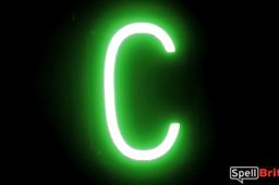 LED letter C, featuring LED lights that look like neon letters