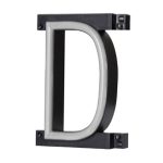 LED letter D, featuring LED lights that look like neon letters