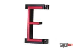 LED letter E, featuring LED lights that look like neon letters