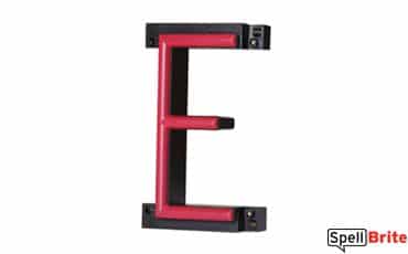 LED letter E, featuring LED lights that look like neon letters