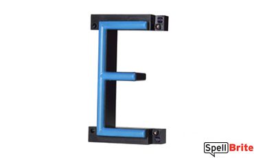 LED letter E, featuring LED lights that look like neon letters