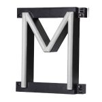 LED letter M, featuring LED lights that look like neon letters