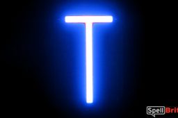 LED letter T, featuring LED lights that look like neon letters