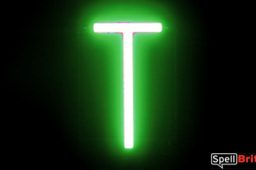 LED letter T, featuring LED lights that look like neon letters