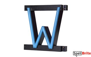 LED letter W, featuring LED lights that look like neon letters