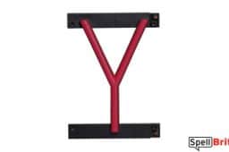 LED letter Y, featuring LED lights that look like neon letters