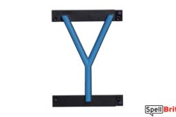 LED letter Y, featuring LED lights that look like neon letters