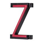 LED letter Z, featuring LED lights that look like neon letters