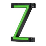 LED letter Z, featuring LED lights that look like neon letters
