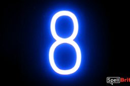 LED number 8, featuring LED lights that look like neon numbers