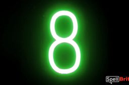 LED number 8, featuring LED lights that look like neon numbers