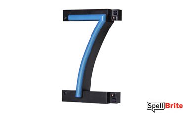 LED number 7, featuring LED lights that look like neon numbers