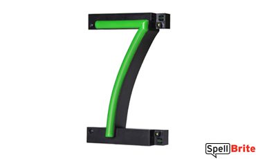 LED number 7, featuring LED lights that look like neon numbers
