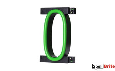 LED number 0, featuring LED lights that look like neon numbers